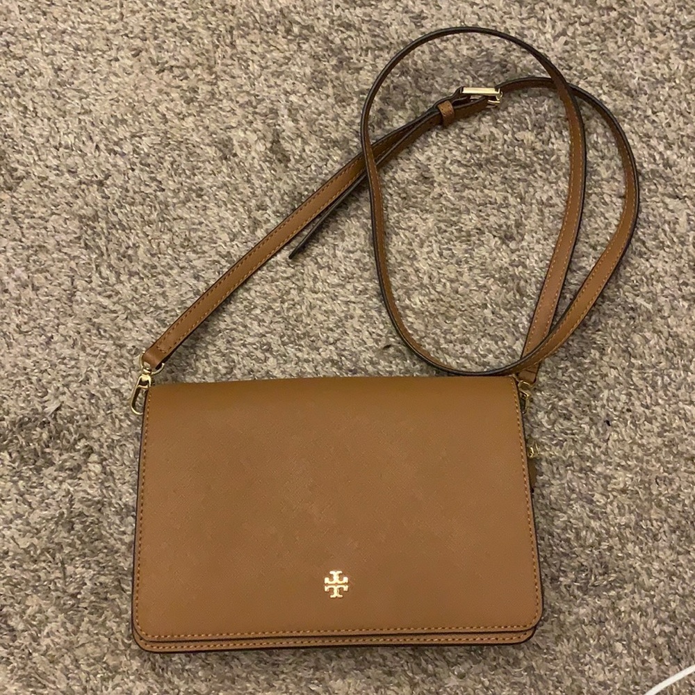 Brown leather Tory Burch purse